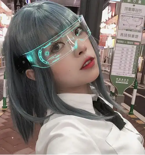 未来科技感眼镜未来科技感护目科幻发光墨镜装备科技感道具