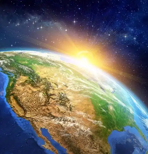 唯美地球鸟瞰景色高清图片