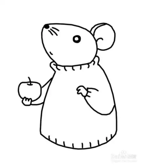 老鼠简笔画画法可爱