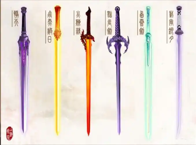 这是仙剑4中的武器,请各位高手翻译一下名字