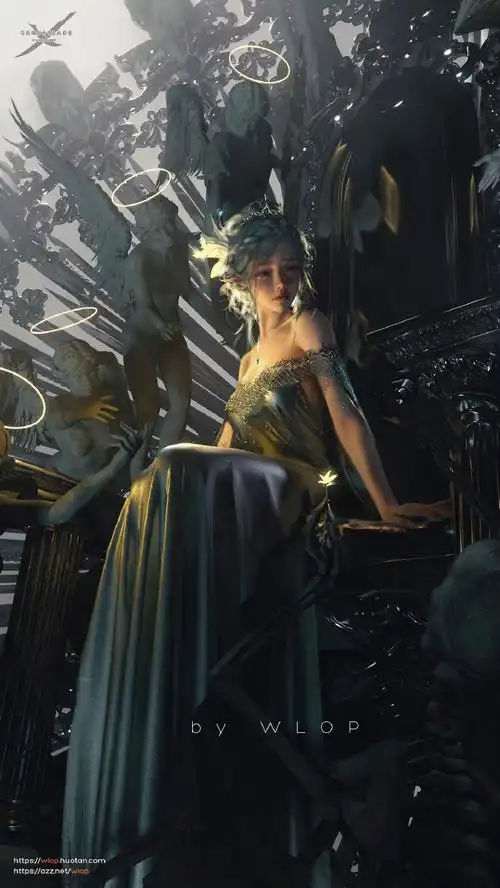 动漫超话#壁纸##漫画#鬼刀太太神仙画风绝绝子啊!画师:wlop