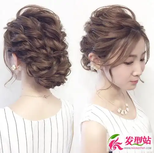 晚装宴会盘发图片 韩式伴娘时尚盘发发型