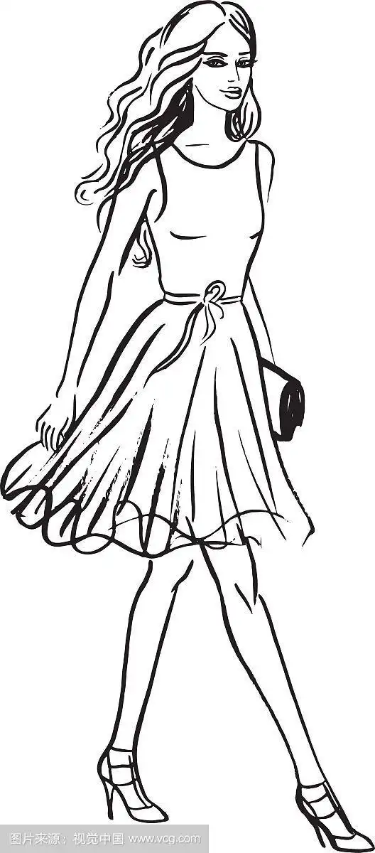 步行女郎的时尚