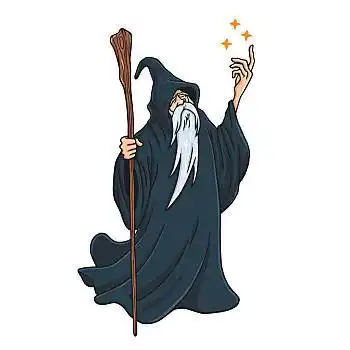 巫师,卡通,设计,吉祥物,矢量,插画,绘画