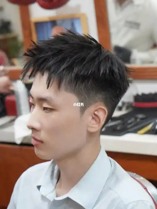 男士短发前刺摩根烫#深圳蓝调男士理发馆  #男士发型参考  #摩根烫