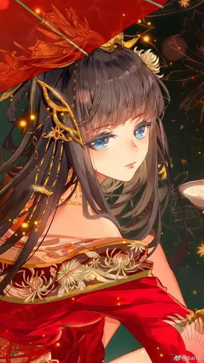 美图,二次元古风,人物角色,唯美意境,动漫.