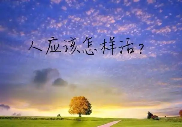 关于人生的思考:人生的目的,意义以及人的一生该怎样活