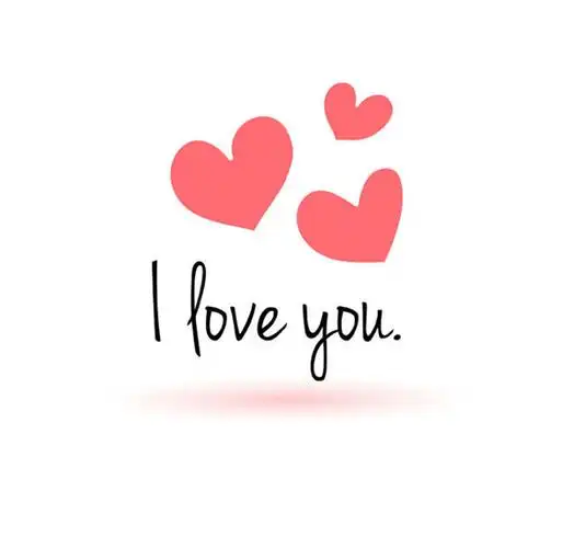 爱心与艺术字矢量