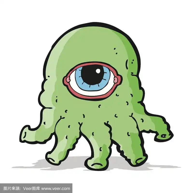 卡通外星人的头