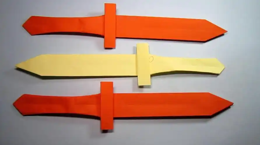 儿童手工折纸刀剑一张纸折一把漂亮的刀diy手工制作
