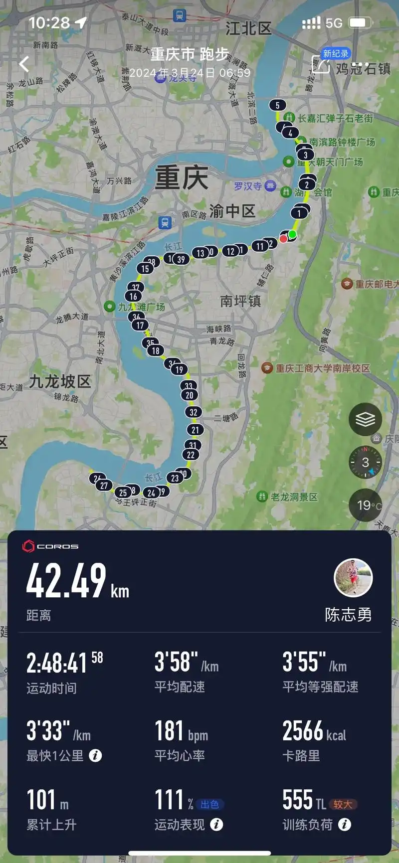 革命尚未成功,还得继续创造[加油]#重庆马拉松 #2024长 - 抖音