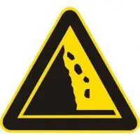 道路交通标志 三角警告标志反光铝牌 注意塌方