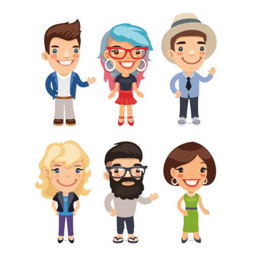 6款卡通小人图片