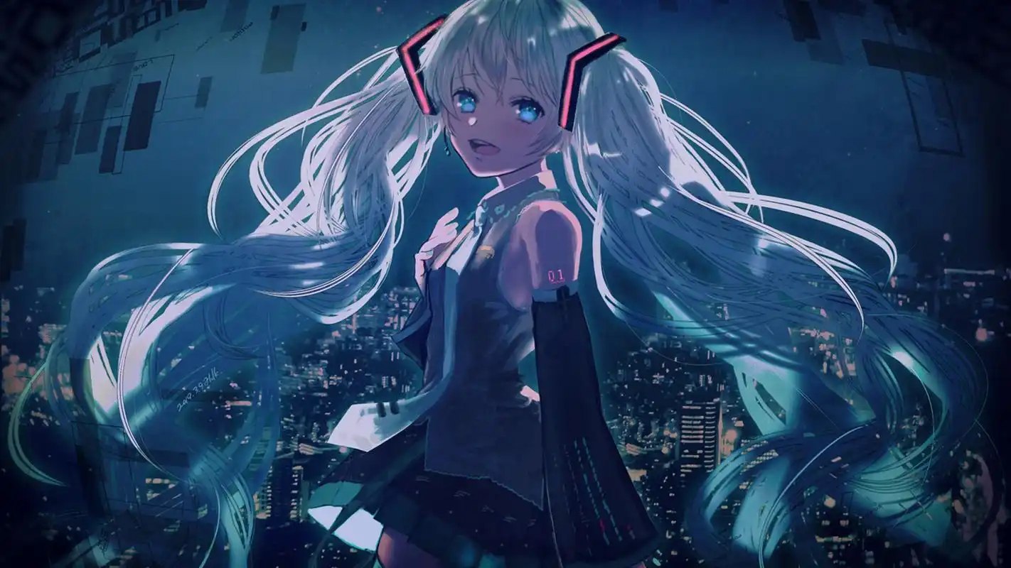 甜美可爱初音未来桌面壁纸