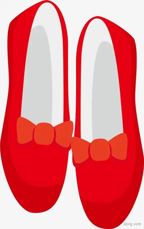 镂空矢量红色高跟鞋png素材透明免抠图片-卡通手绘