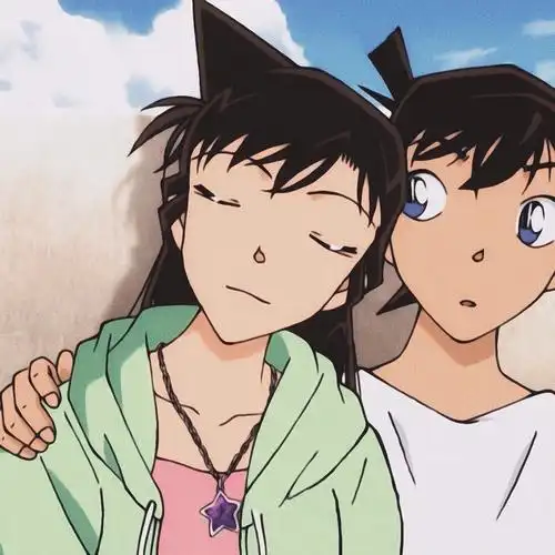 [桃子r]番:#名侦探柯南   人物:#工藤新一 #毛利兰「#新兰情头 #新兰