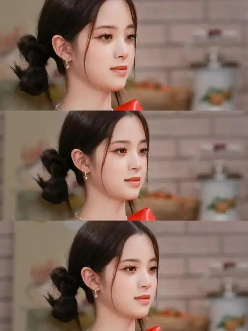 欧阳娜娜相遇的夏天三宫格剧照##欧阳娜娜牛仔裙双丸子头造型