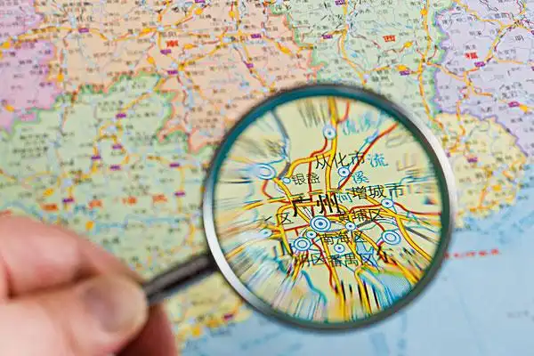 地图,放大镜