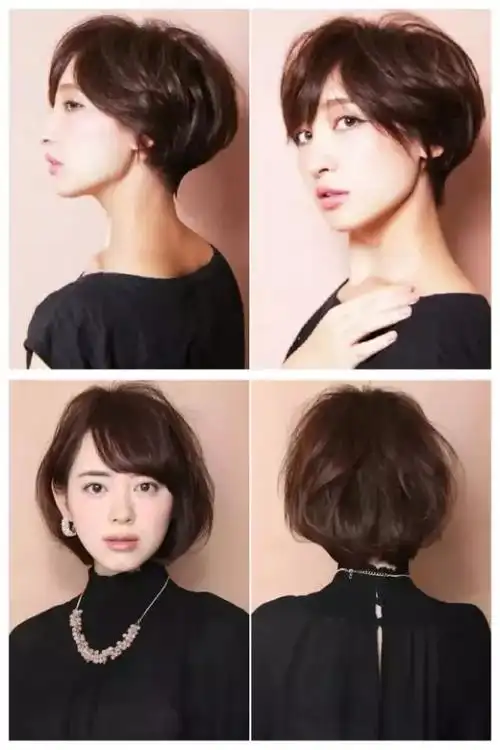 夏季露耳超短发