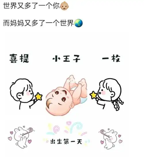 朋友圈九宫格素材_九宫格_顺产_小朋友_羽翼_宝宝出生报喜文案配图