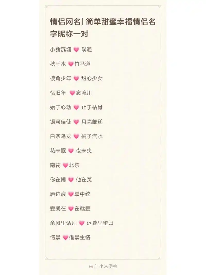 情侣网名id大全 王者荣耀游戏昵称 可爱一对 #情侣网