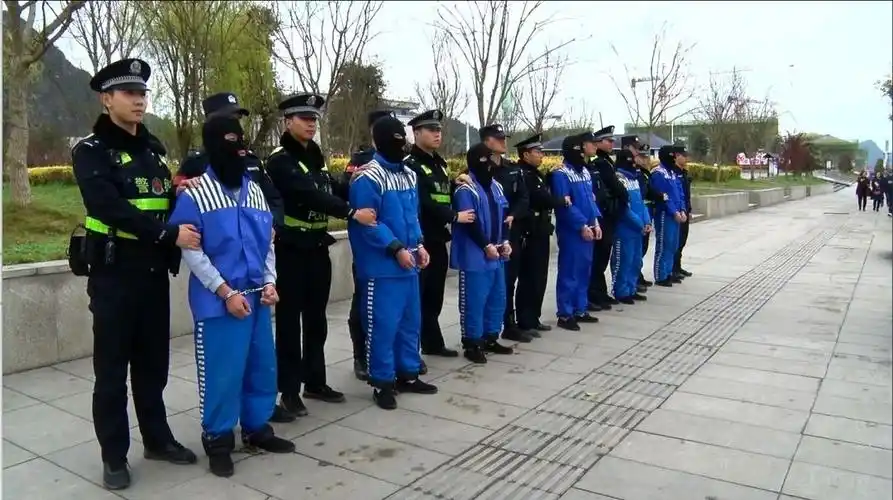 震慑违法犯罪!关岭县公安局押解犯罪嫌疑人公开辨认现场