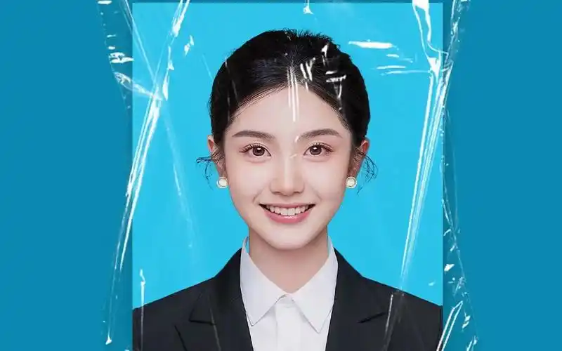 自己在家用手机就能拍的正装证件照 报名照