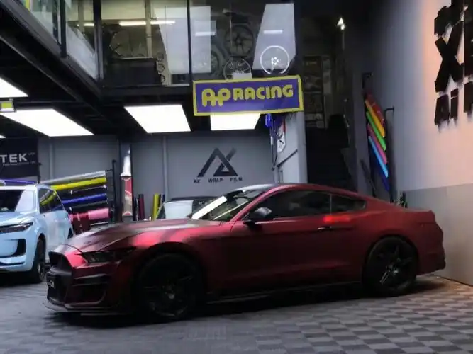 野马改装mp1:1gt500宽体套件,罗曼尼红案例#福特野马  #佛山野马基地