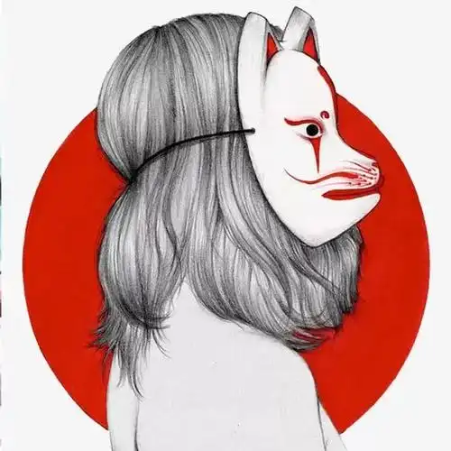 戴面具的头像我看到前方黑暗的尽头有光在等着我