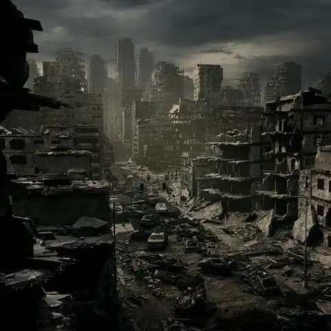 末日废墟城市场景