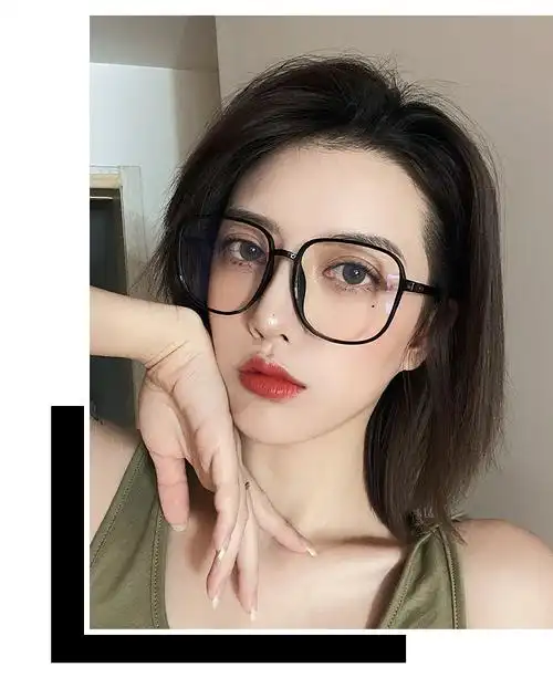 大脸显瘦ins眼镜框女防辐射有度数眼镜抗蓝光防辐射护目眼镜框网红