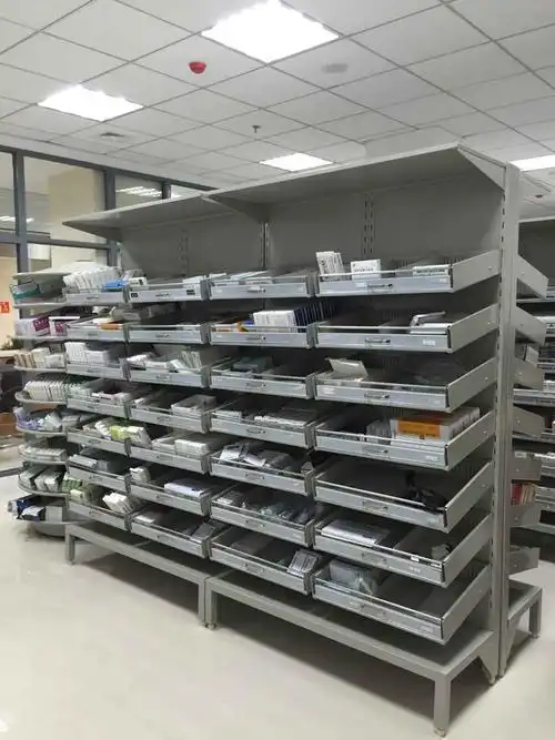 单面双列药架 医院药房药品柜 医用药架