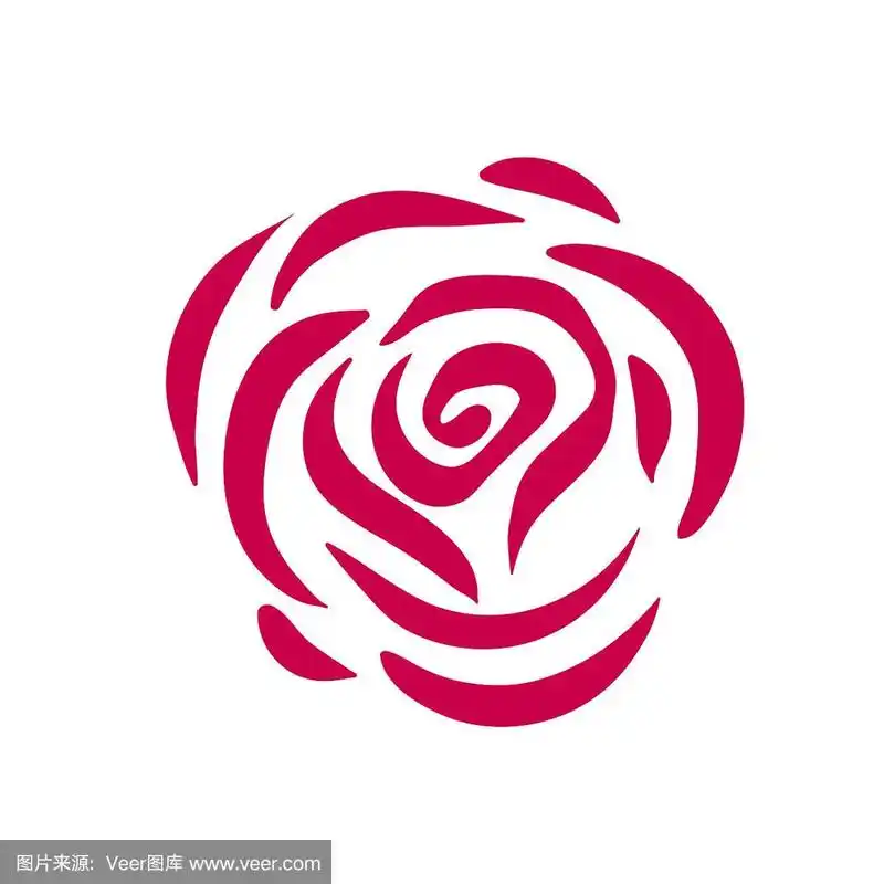 白色上的玫瑰符号