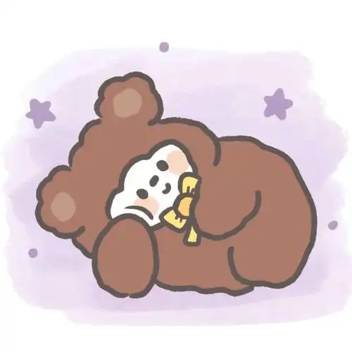 2021年手绘古灵精怪小熊头像