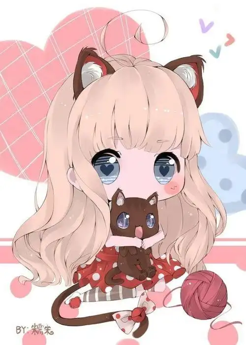高清可爱的二次元猫耳朵女孩动漫头像图片