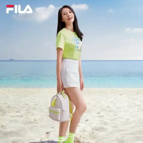fila斐乐高圆圆同款女士短袖2021年夏季新款纯棉运动t恤