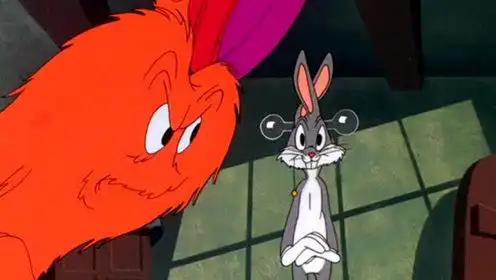 兔八哥为了逃避红毛怪,把自己变成台灯,耳朵还会发光!