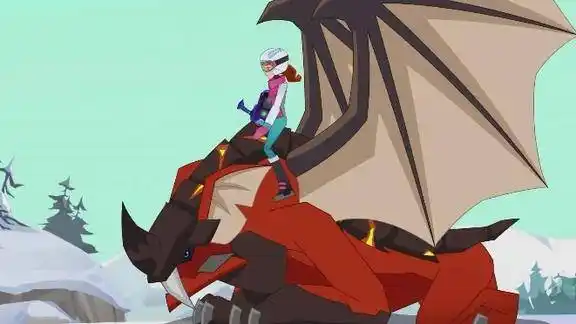 兽王争锋黑翼铠甲兽挡住雪崩这次是女生拯救了世界