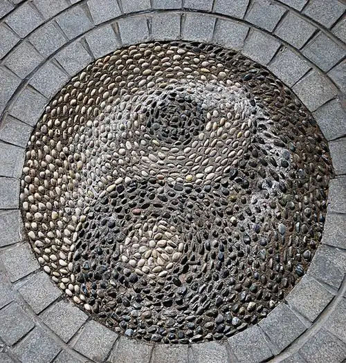 八卦图,石子,铺成