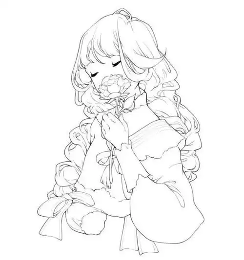 20幅动漫线稿,喜欢画画的不要错过了哦,附彩色原稿