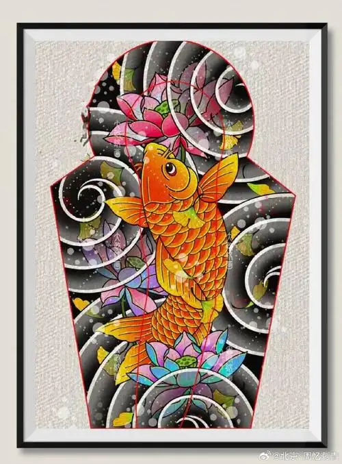 今日纹身图案分享    花臂花腿纹身    #纹身分享##纹身设计##北京