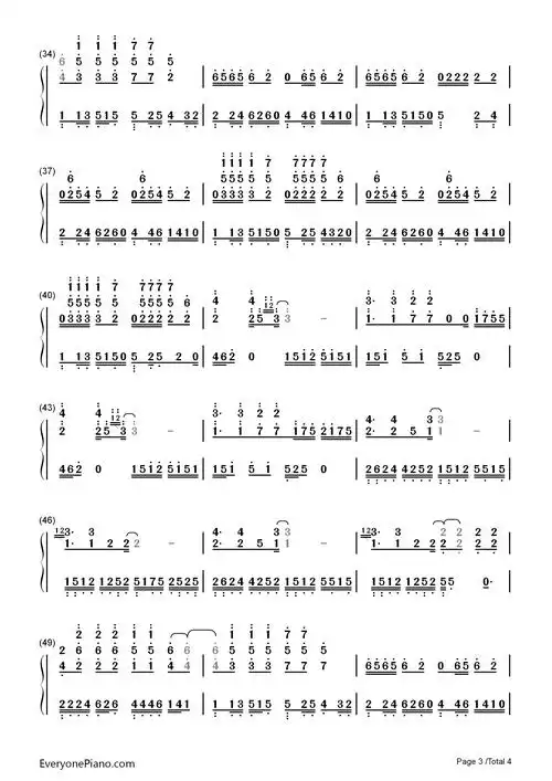 radioactive-william joseph双手简谱预览3