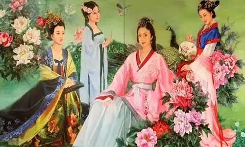 无框油画批发加盟 客厅装饰画壁画 古典人物油画四大美女gdrw010