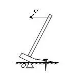图中是使用羊角锤的示意图,请在图上画出动力f的力臂,并用字母l标明.