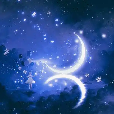 画师pixiv蓝色星空系意境动漫头像