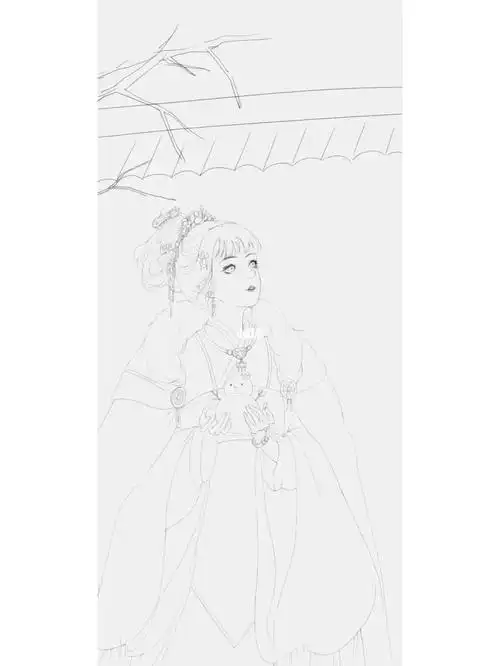 分享一下画古风人物的过程