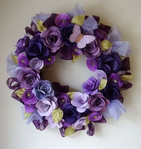 美好生活#巧手生花#手工达人diy的纸艺花环