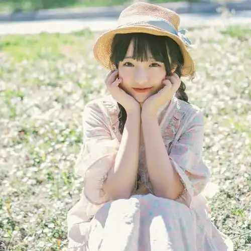 开心治愈花中女生头像图片快乐加满油烦恼随风去