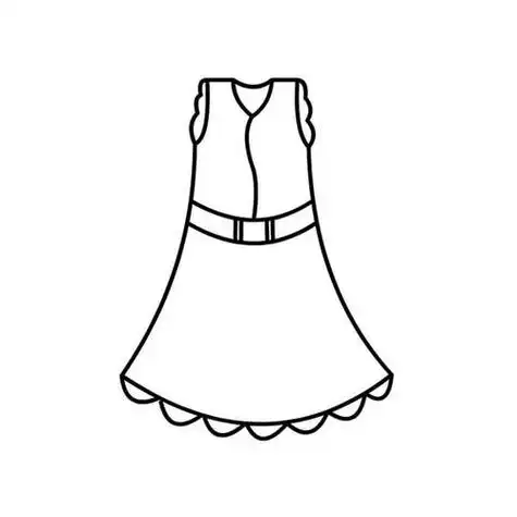 无袖的连衣裙简单画法   夏天穿的裙子简笔画法   怎么画无袖子的