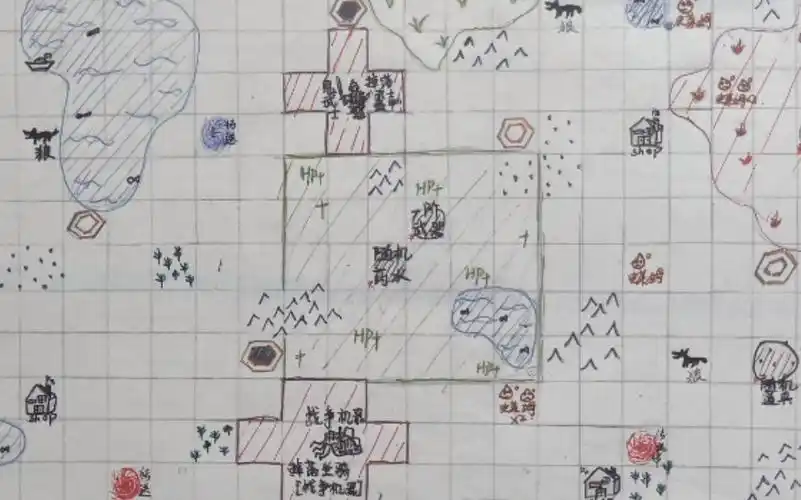 自制纸上游戏四人征战